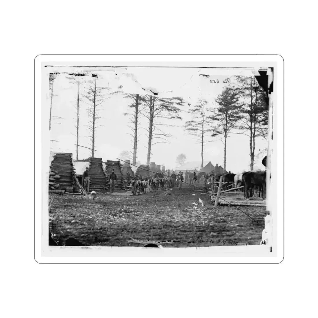 Brandy Station, Virginia (Vicinity). Camp of the 18Th Pennsylvania Cavalry (U.S. Civil War) STICKER Vinyl Kiss-Cut Decal 4 Inch White - The Sticker Space
