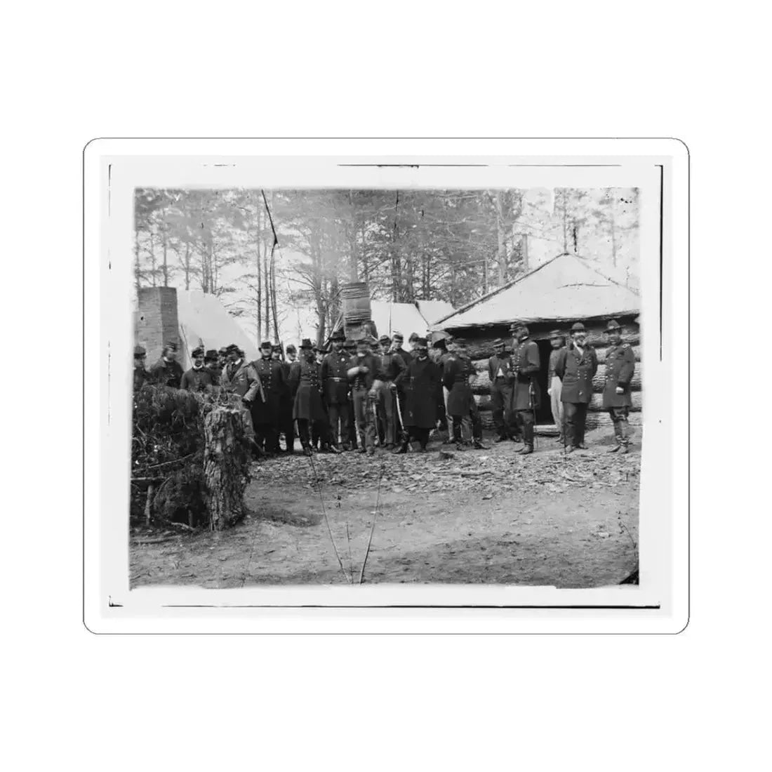 Brandy Station, Virginia (Vicinity). Gen. George G. Meade and Staff (U.S. Civil War) STICKER Vinyl Kiss-Cut Decal 3 Inch White - The Sticker Space