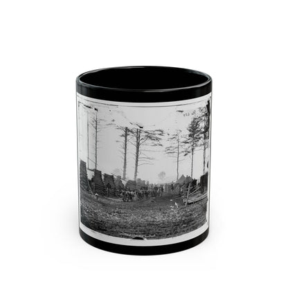 Brandy Station, Virginia (Vicinity). Camp Of The 18th Pennsylvania Cavalry (U.S. Civil War) Black Coffee Mug-11oz-The Sticker Space