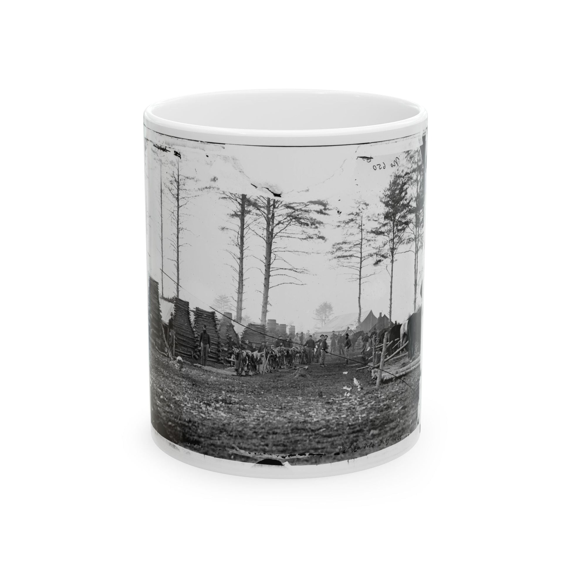 Brandy Station, Virginia (Vicinity). Camp Of The 18th Pennsylvania Cavalry (U.S. Civil War) White Coffee Mug-11oz-The Sticker Space