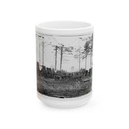 Brandy Station, Virginia (Vicinity). Camp Of The 18th Pennsylvania Cavalry (U.S. Civil War) White Coffee Mug-15oz-The Sticker Space