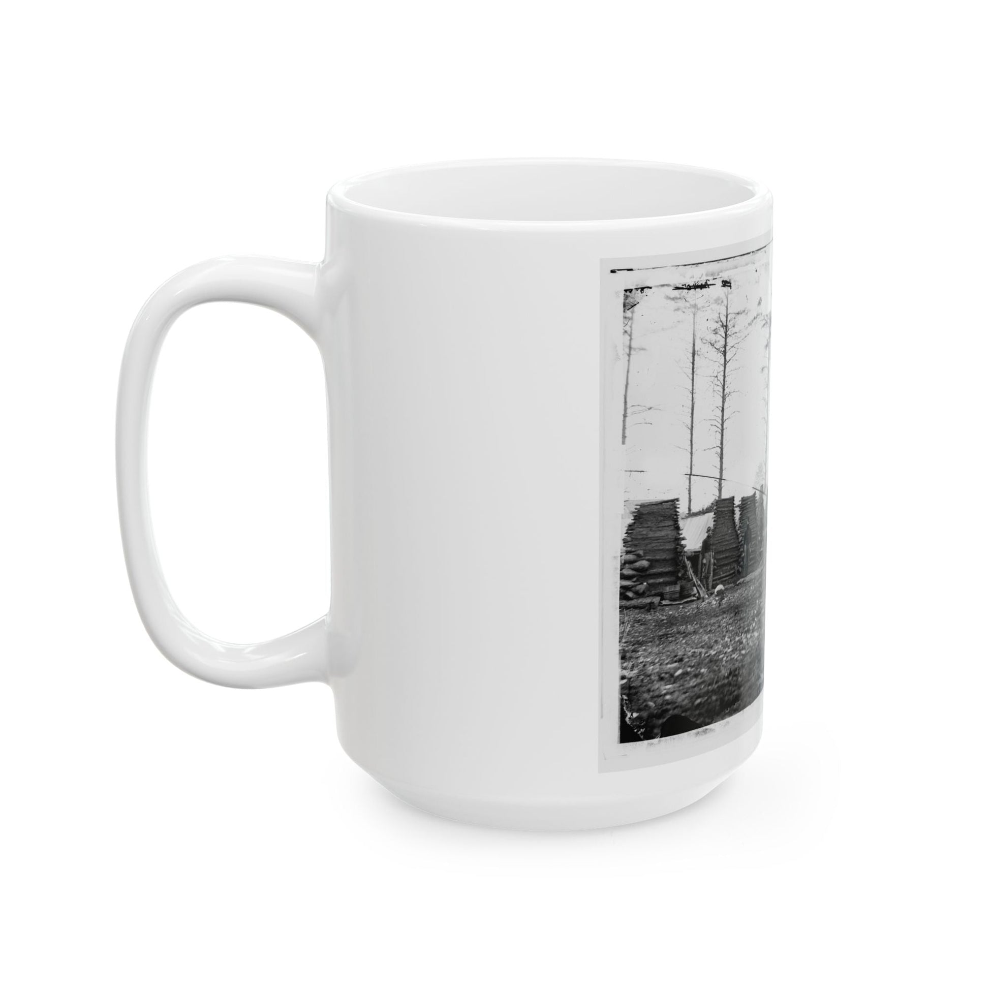 Brandy Station, Virginia (Vicinity). Camp Of The 18th Pennsylvania Cavalry (U.S. Civil War) White Coffee Mug-The Sticker Space