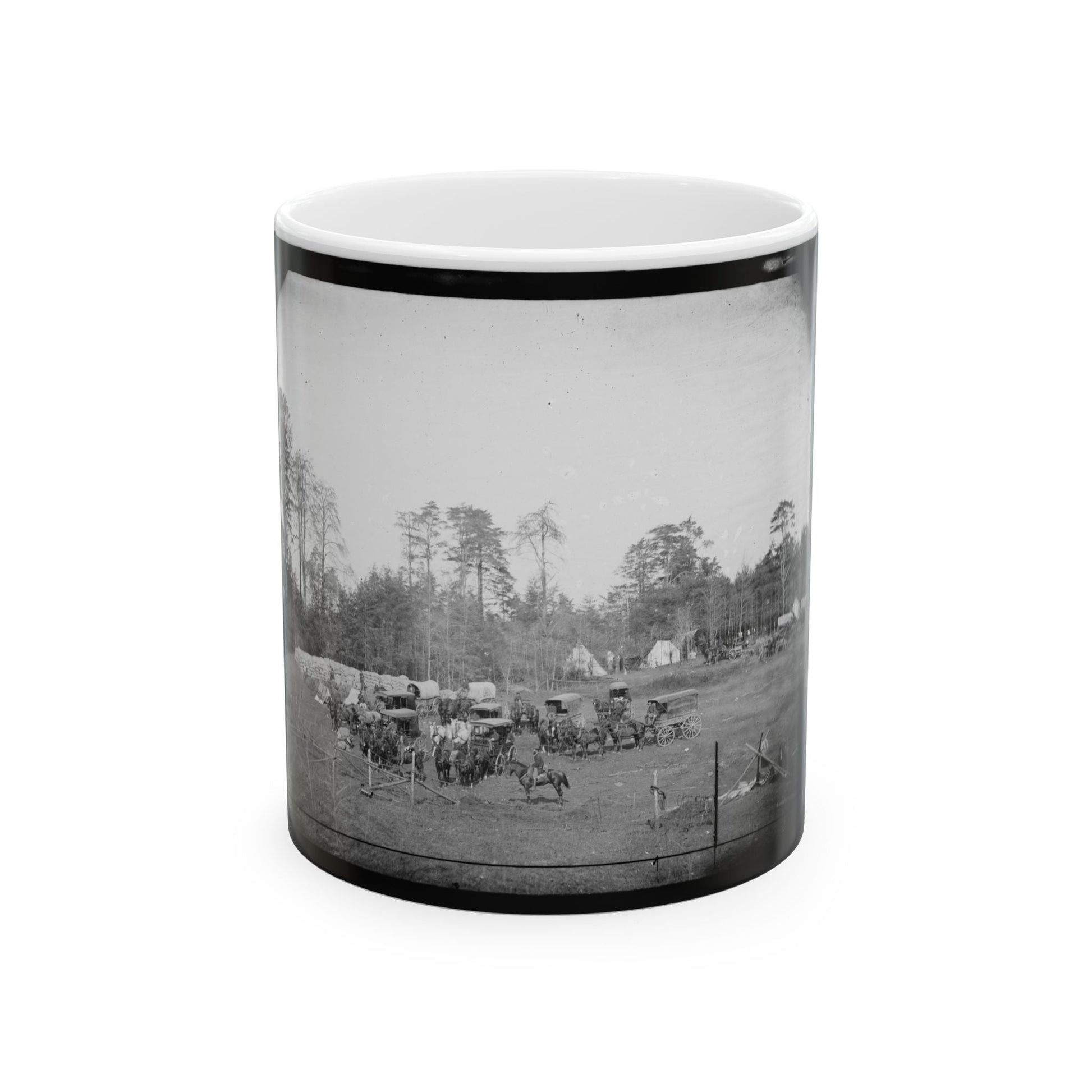 Brandy Station, Virginia. Bates Quarters. Headquarters, Army Of The Potomac (U.S. Civil War) White Coffee Mug-11oz-The Sticker Space