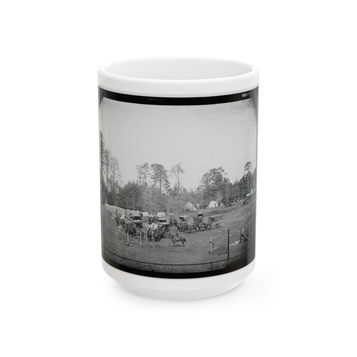 Brandy Station, Virginia. Bates Quarters. Headquarters, Army Of The Potomac (U.S. Civil War) White Coffee Mug-15oz-The Sticker Space