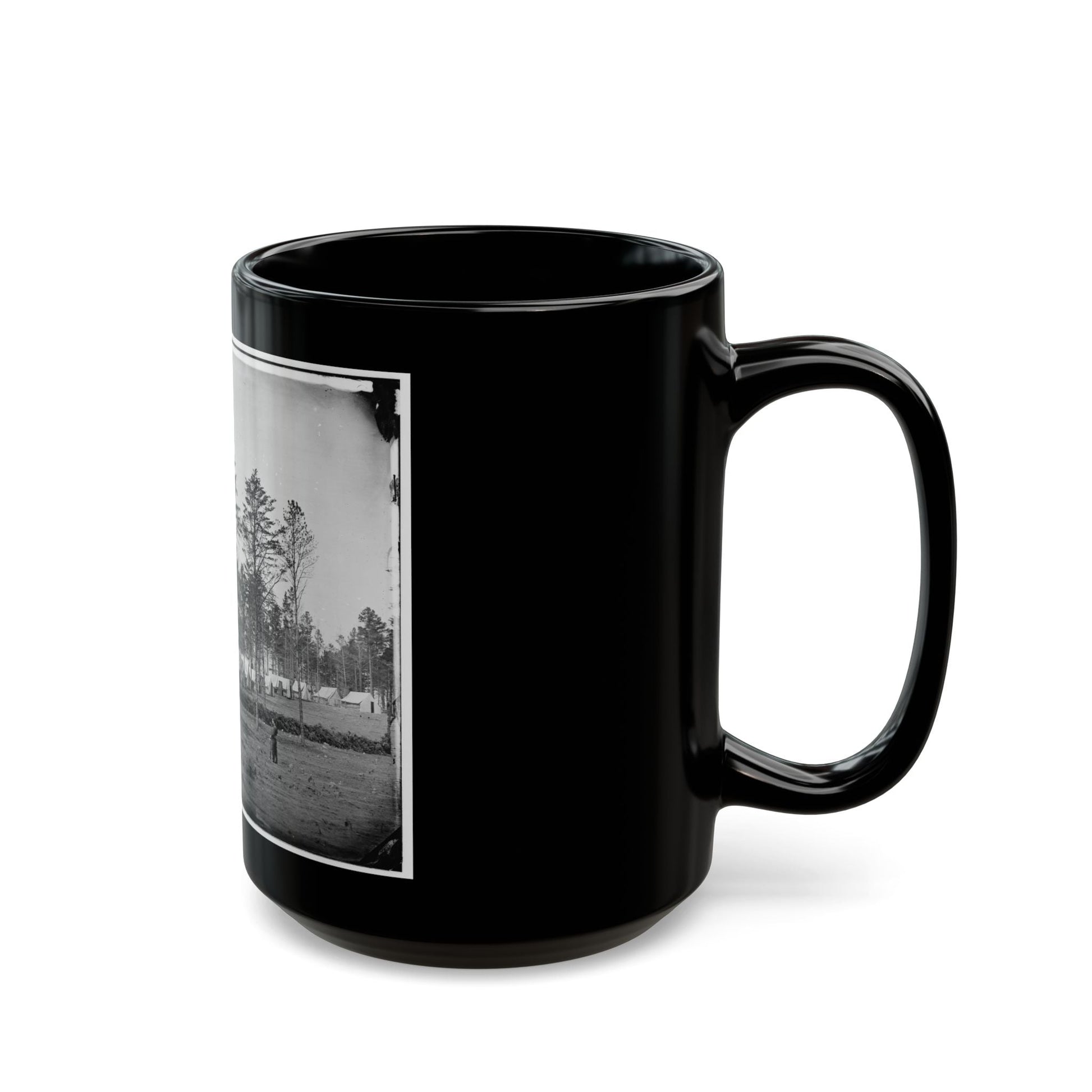 Brandy Station, Virginia. Camp At Headquarters, Army Of The Potomac (U.S. Civil War) Black Coffee Mug-The Sticker Space