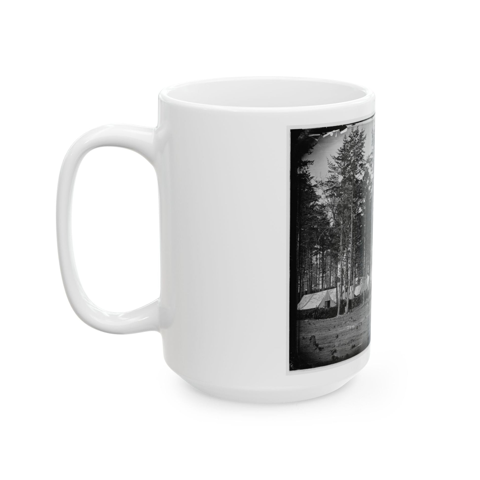 Brandy Station, Virginia. Camp At Headquarters, Army Of The Potomac (U.S. Civil War) White Coffee Mug-The Sticker Space