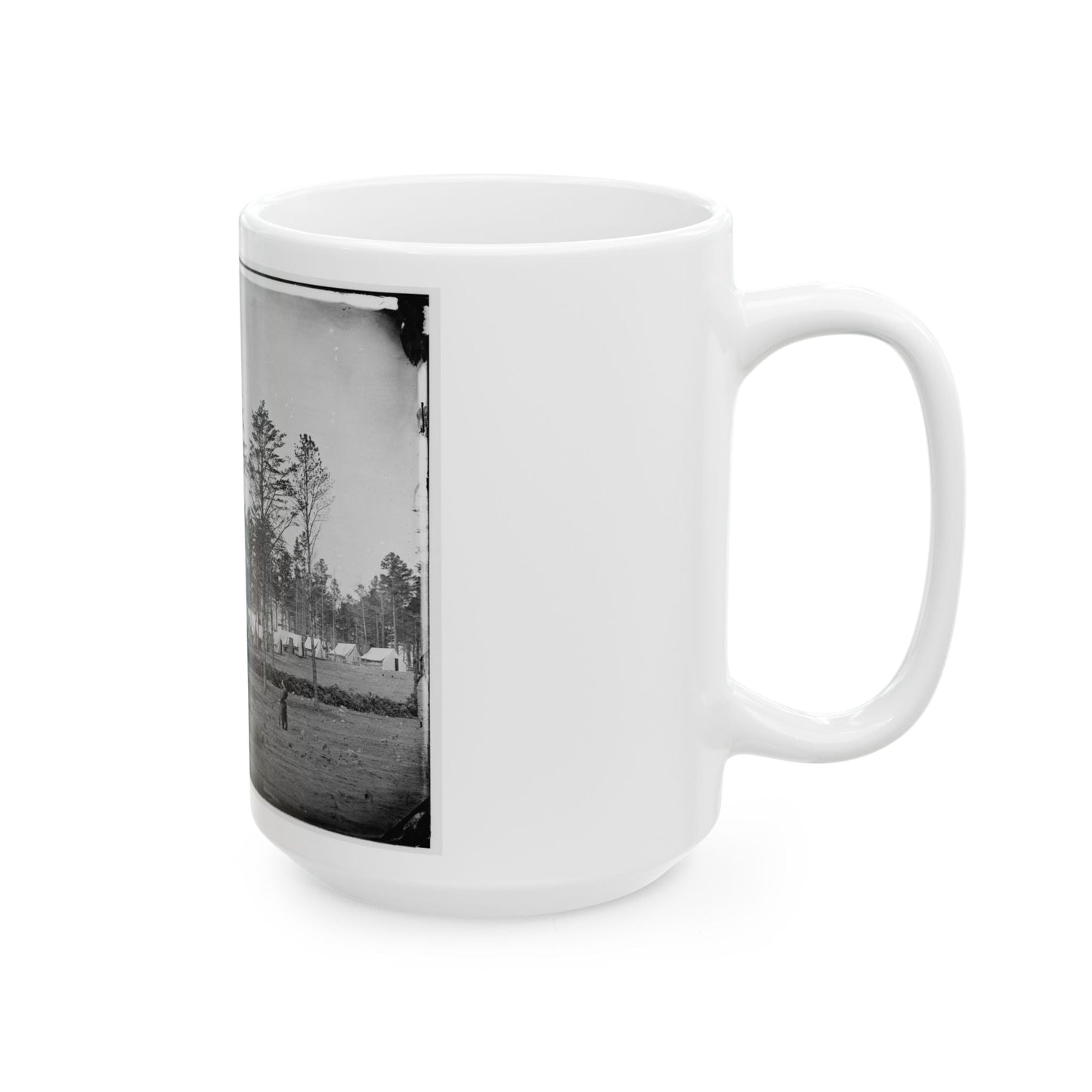 Brandy Station, Virginia. Camp At Headquarters, Army Of The Potomac (U.S. Civil War) White Coffee Mug-The Sticker Space