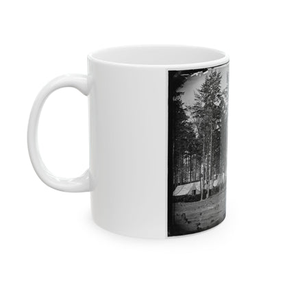 Brandy Station, Virginia. Camp At Headquarters, Army Of The Potomac (U.S. Civil War) White Coffee Mug-The Sticker Space