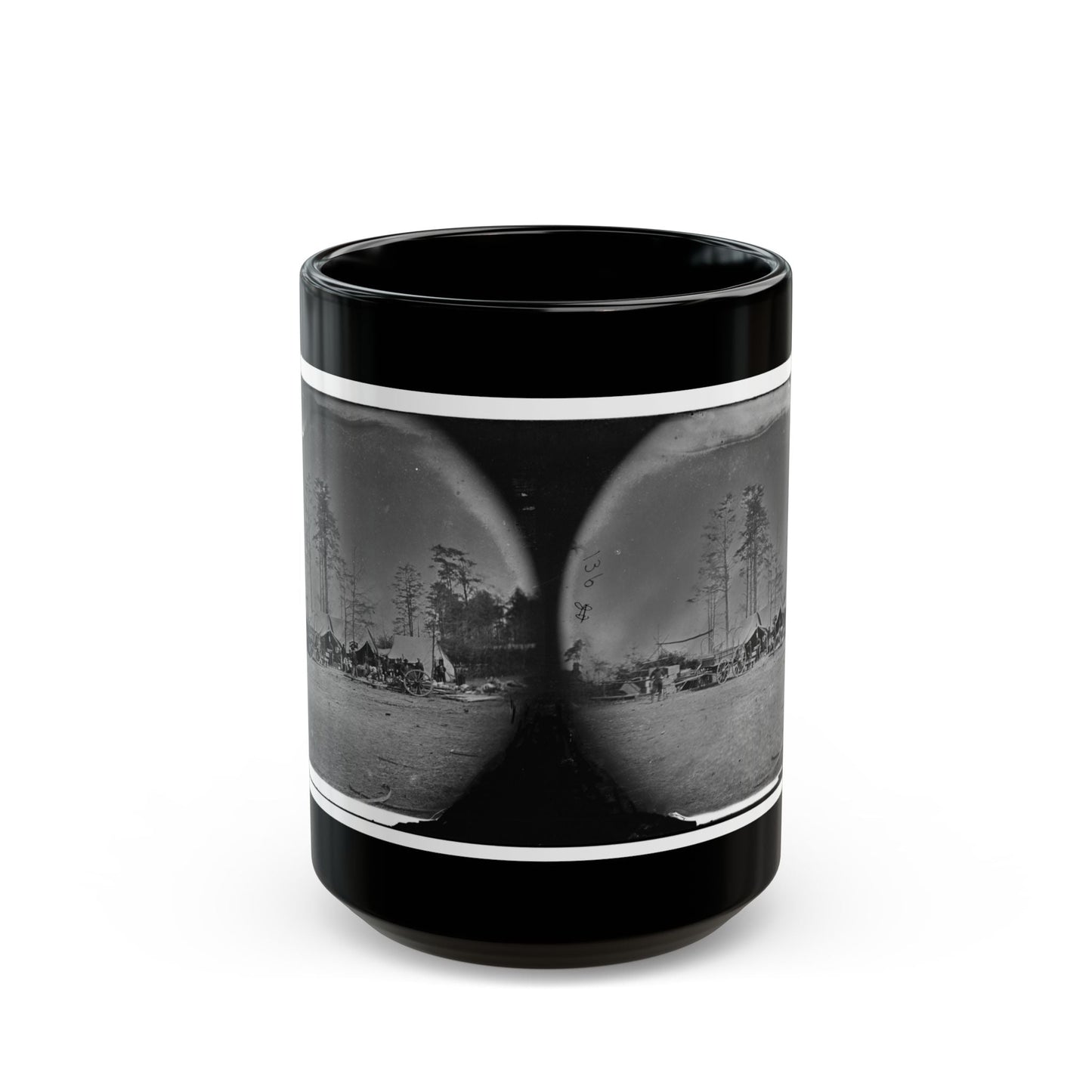 Brandy Station, Virginia. Carpenter, Wheelwright And Harness Shops. Headquarters, Army Of The Potomac (U.S. Civil War) Black Coffee Mug