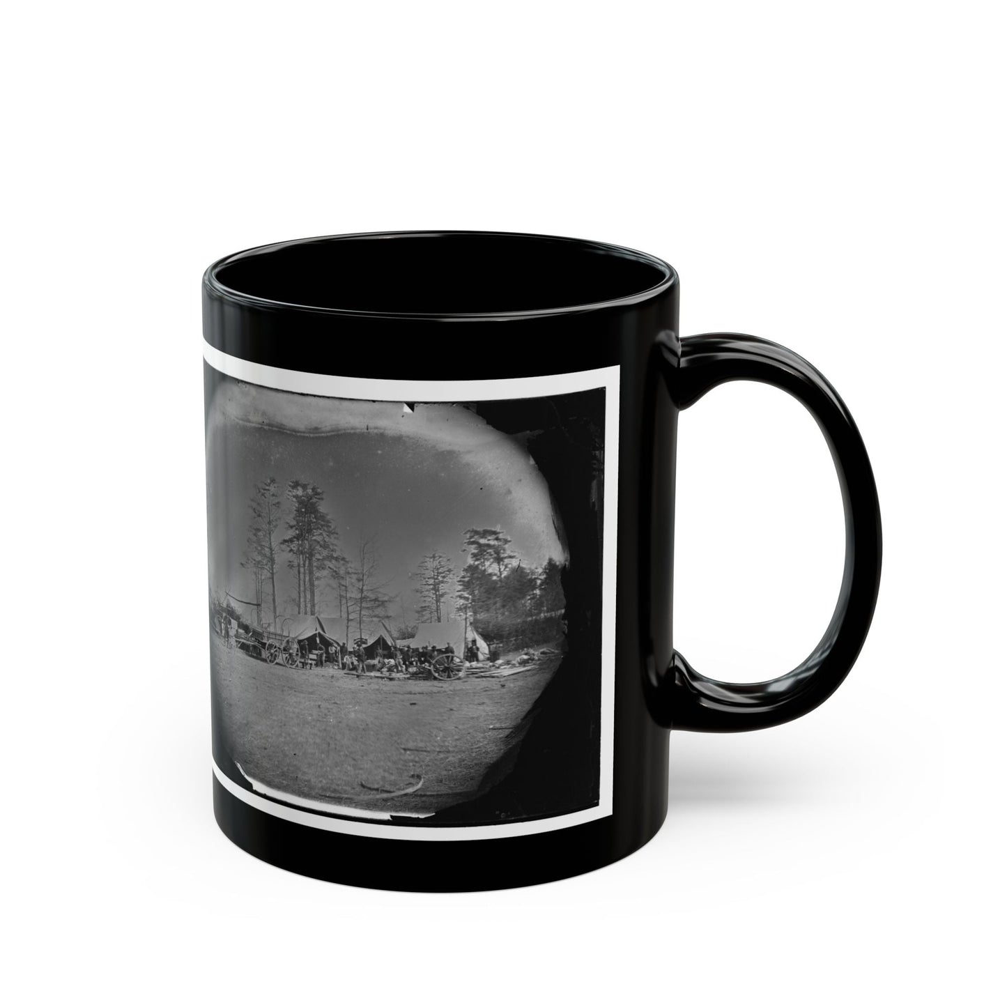 Brandy Station, Virginia. Carpenter, Wheelwright And Harness Shops. Headquarters, Army Of The Potomac (U.S. Civil War) Black Coffee Mug