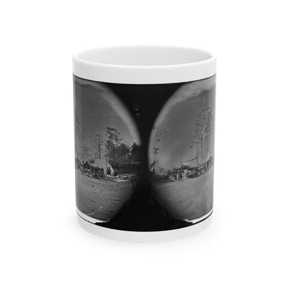 Brandy Station, Virginia. Carpenter, Wheelwright And Harness Shops. Headquarters, Army Of The Potomac (U.S. Civil War) White Coffee Mug