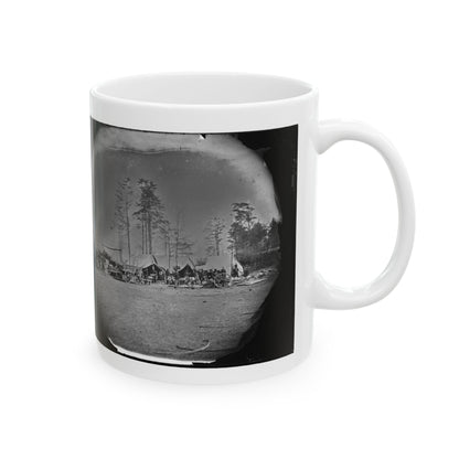 Brandy Station, Virginia. Carpenter, Wheelwright And Harness Shops. Headquarters, Army Of The Potomac (U.S. Civil War) White Coffee Mug