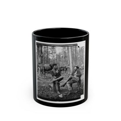 Brandy Station, Virginia. Discussing The Probilities ( ) Of The Next Move (U.S. Civil War) Black Coffee Mug-11oz-The Sticker Space