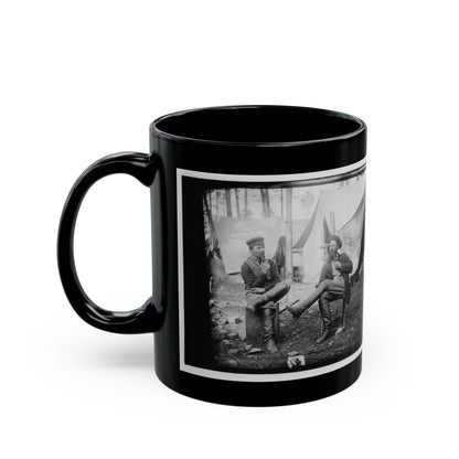 Brandy Station, Virginia. Discussing The Probilities Of The Next Move (U.S. Civil War) Black Coffee Mug-The Sticker Space