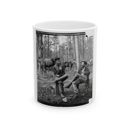 Brandy Station, Virginia. Discussing The Probilities ( ) Of The Next Move (U.S. Civil War) White Coffee Mug-11oz-The Sticker Space