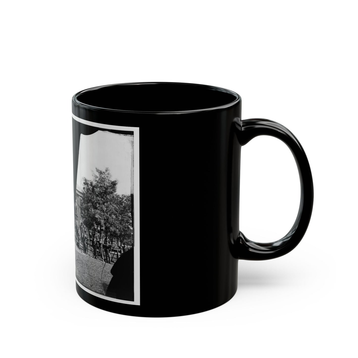 Brandy Station, Virginia. Headquarters, 1st Bridgade Horse Artillery (U.S. Civil War) Black Coffee Mug