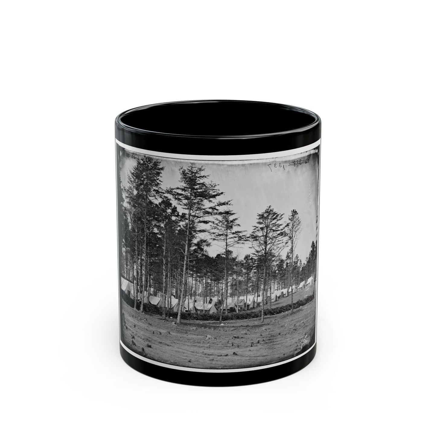 Brandy Station, Virginia. Headquarters, Army Of The Potomac. Eastern Half Of The Camp (U.S. Civil War) Black Coffee Mug