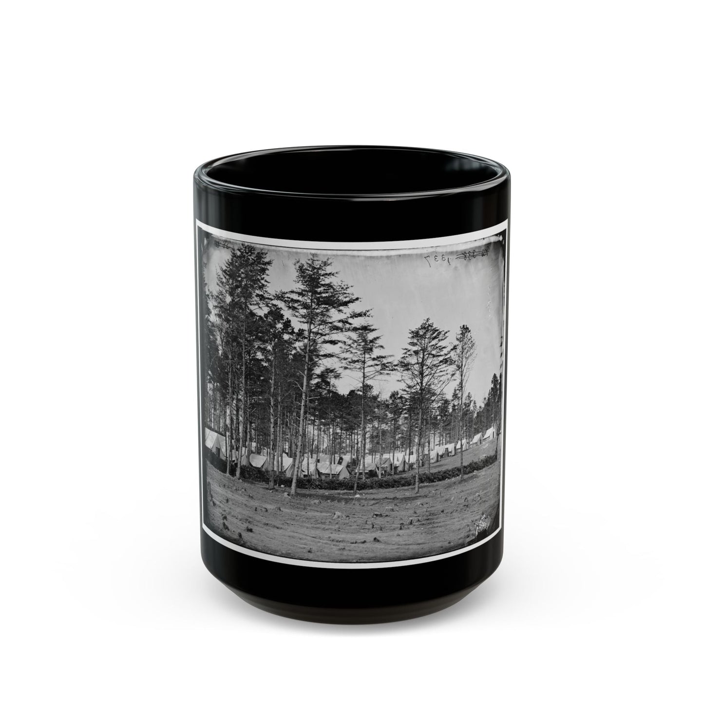 Brandy Station, Virginia. Headquarters, Army Of The Potomac. Eastern Half Of The Camp (U.S. Civil War) Black Coffee Mug