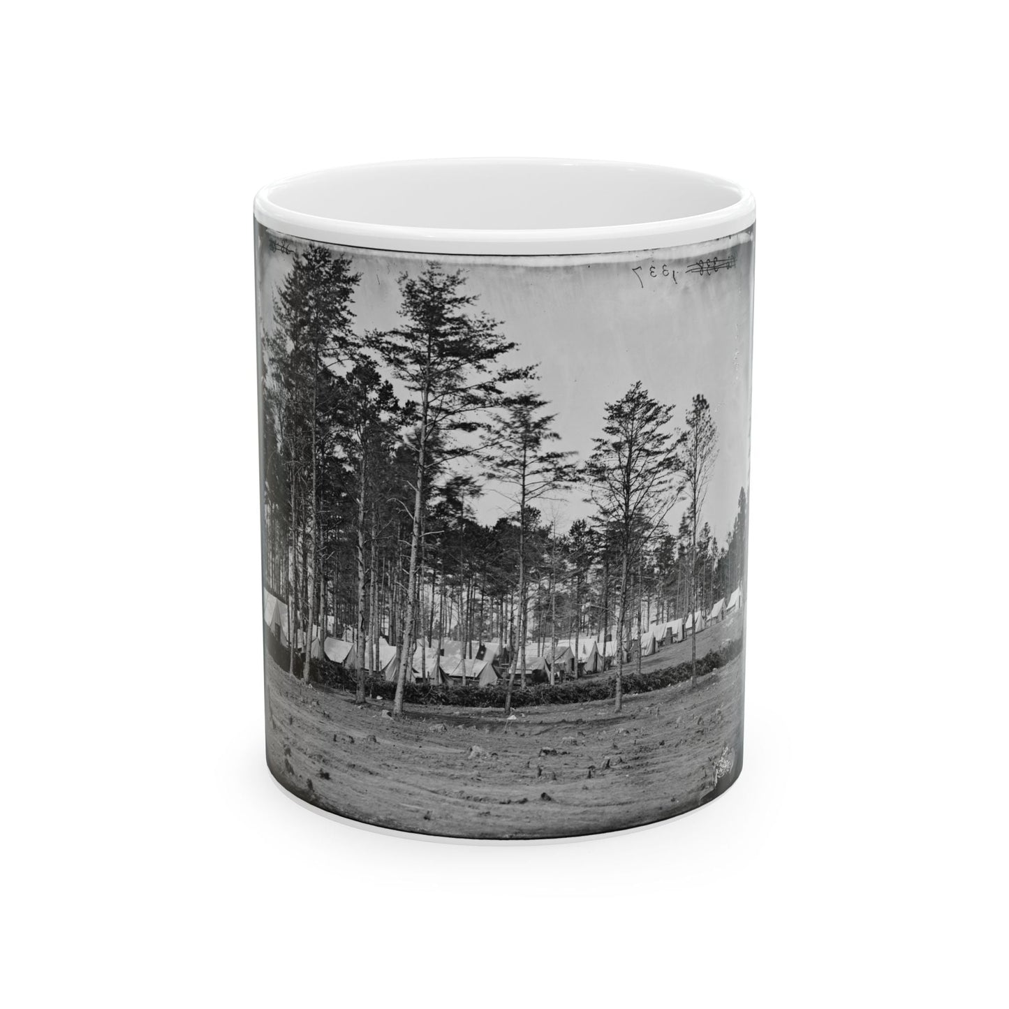 Brandy Station, Virginia. Headquarters, Army Of The Potomac. Eastern Half Of The Camp (U.S. Civil War) White Coffee Mug