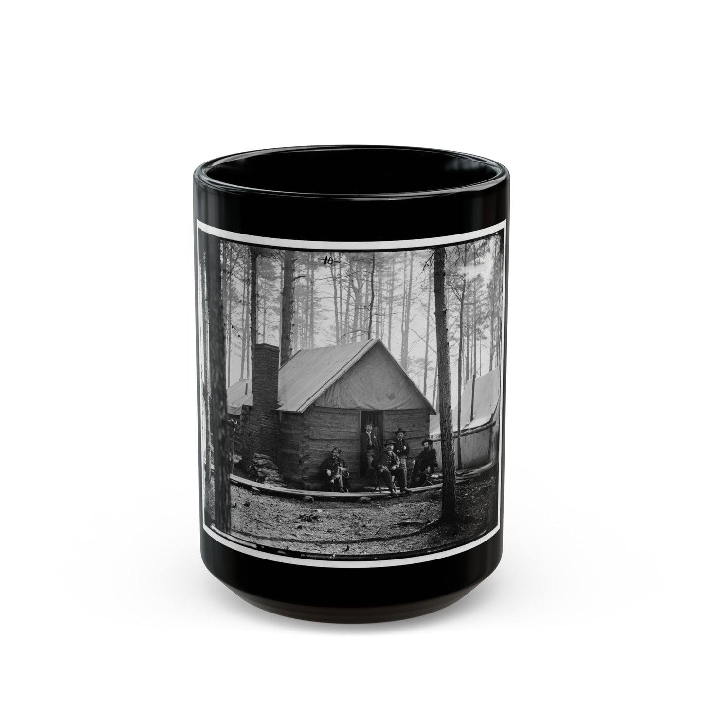 Brandy Station, Virginia. Officer's Winter Quarters Headquarters Army Of The Potomac (U.S. Civil War) Black Coffee Mug