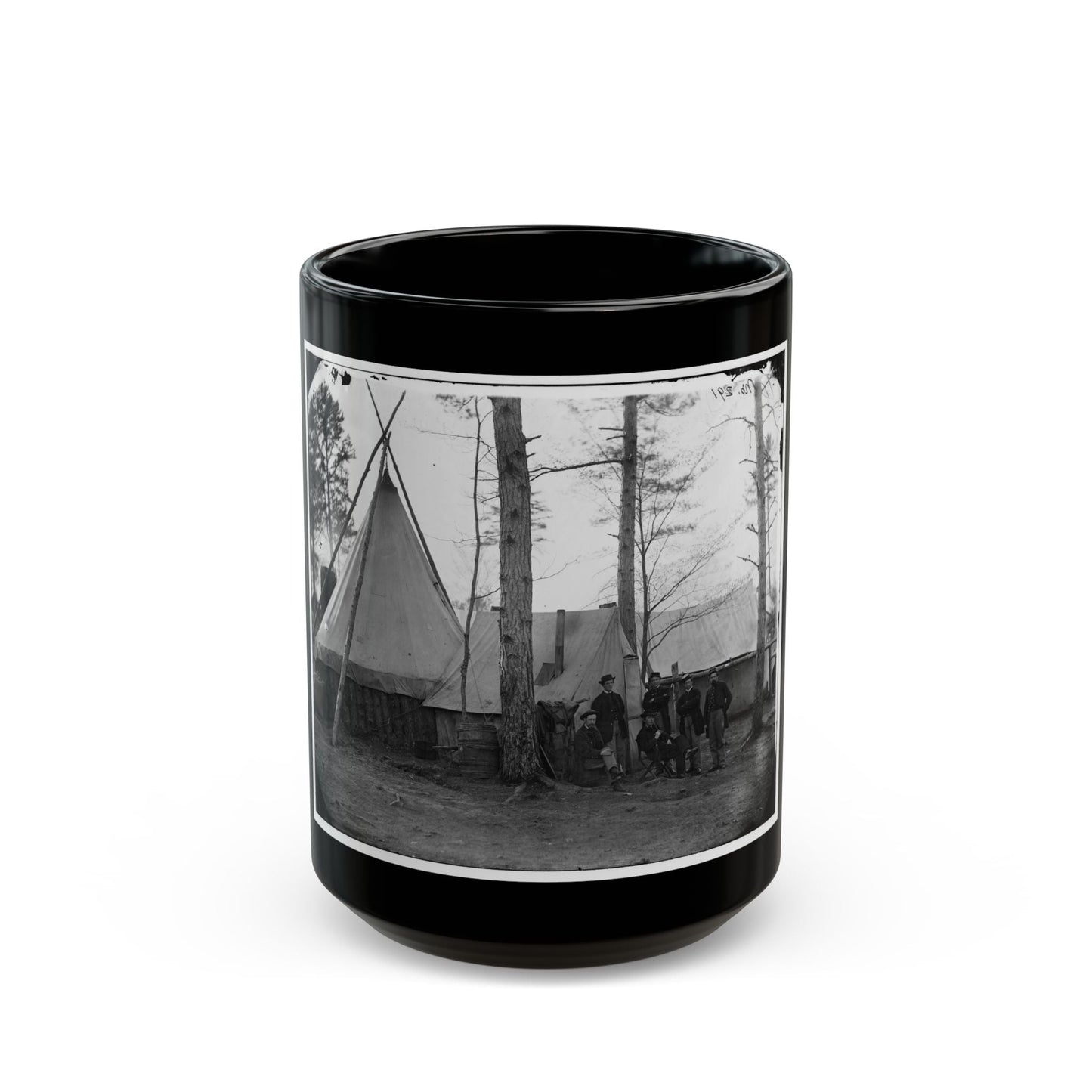 Brandy Station, Virginia. Provost Marshal Clerks, Headquarters, Army Of The Potomac (U.S. Civil War) Black Coffee Mug