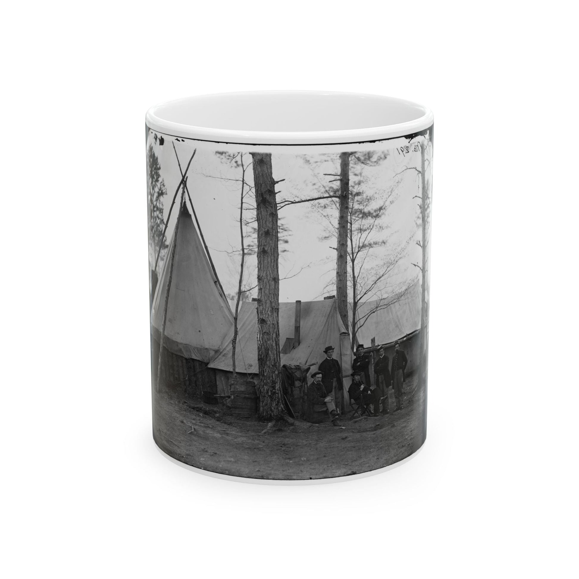 Brandy Station, Virginia. Provost Marshal Clerks, Headquarters, Army Of The Potomac (U.S. Civil War) White Coffee Mug-11oz-The Sticker Space