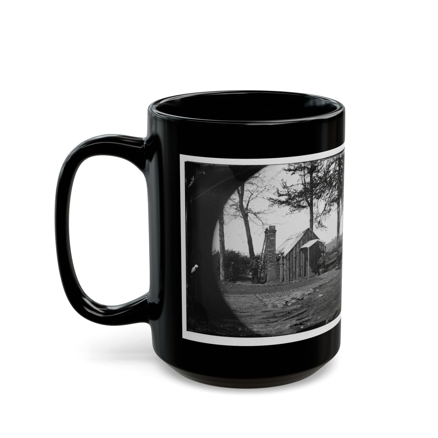 Brandy Station, Virginia. Specimen Of Officers Quarters. Army Of The Potomac (U.S. Civil War) Black Coffee Mug