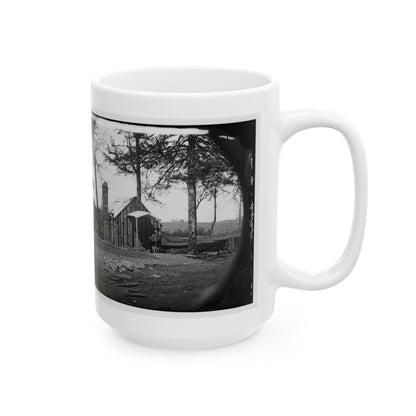 Brandy Station, Virginia. Specimen Of Officers Quarters. Army Of The Potomac (U.S. Civil War) White Coffee Mug-The Sticker Space