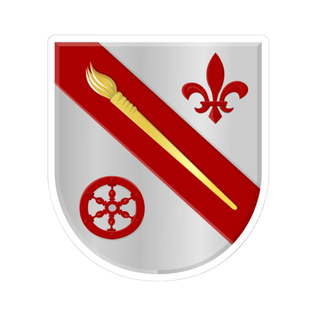 Brantgum wapen (Netherlands) (Coat of Arms) STICKER Vinyl Kiss-Cut Decal 4 Inch White - The Sticker Space