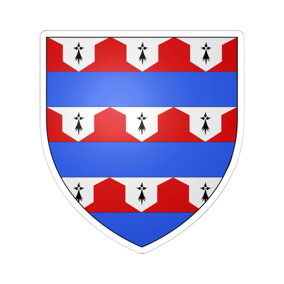 Braose (England) (Coat of Arms) STICKER Vinyl Kiss-Cut Decal 6 Inch White - The Sticker Space