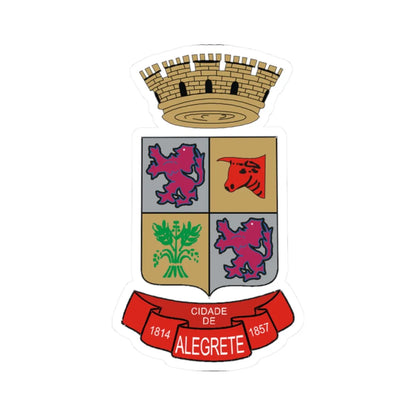 Brasao alegrete (Brazil) (Coat of Arms) STICKER Vinyl Kiss-Cut Decal 2 Inch White - The Sticker Space