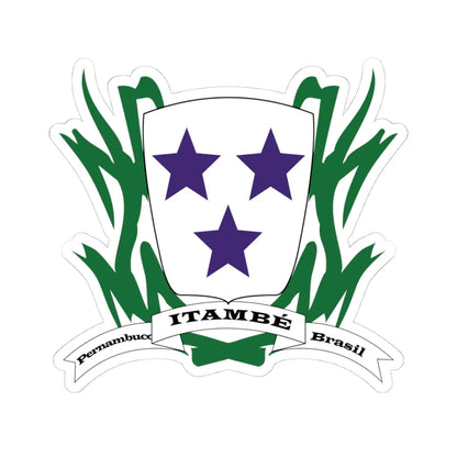 Brasao Armas Itambé-PE (Brazil) (Coat of Arms) STICKER Vinyl Kiss-Cut Decal 4 Inch White - The Sticker Space