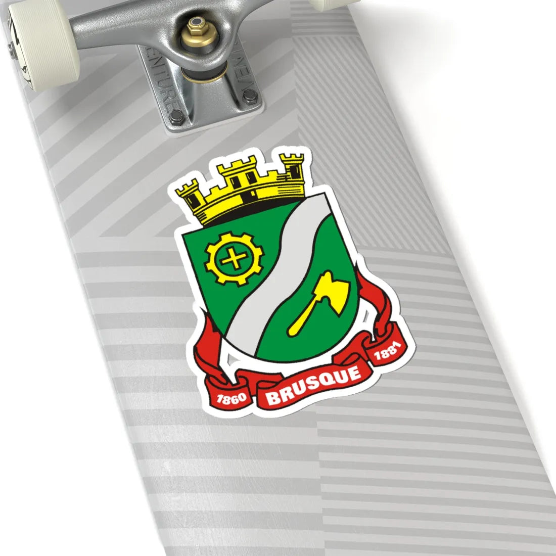Brasao Brusque SantaCatarina Brasil (Brazil) (Coat of Arms) STICKER Vinyl Kiss-Cut Decal - The Sticker Space