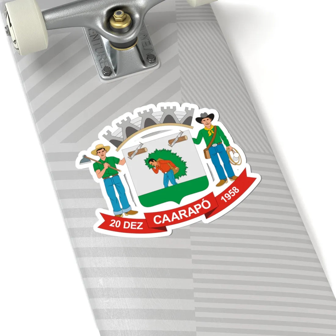 Brasao Caarapo MatoGrossodoSul Brasil (Brazil) (Coat of Arms) STICKER Vinyl Kiss-Cut Decal - The Sticker Space