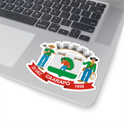 Brasao Caarapo MatoGrossodoSul Brasil (Brazil) (Coat of Arms) STICKER Vinyl Kiss-Cut Decal - The Sticker Space