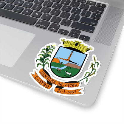 Brasao Castro Parana Brasil (Brazil) (Coat of Arms) STICKER Vinyl Kiss-Cut Decal - The Sticker Space