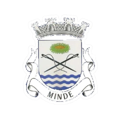 Brasao de Minde cop (Portugal) (Coat of Arms) STICKER Vinyl Kiss-Cut Decal 4 Inch White - The Sticker Space