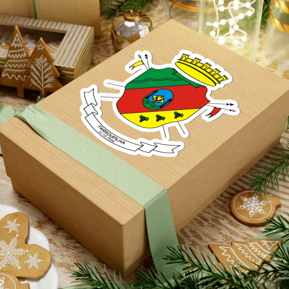 Brasao farroupilha (Brazil) (Coat of Arms) STICKER Vinyl Kiss-Cut Decal - The Sticker Space