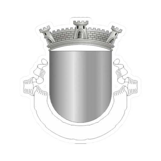 Brasao freguesia vazio esc cinza2 (Portugal) (Coat of Arms) STICKER Vinyl Kiss-Cut Decal 2 Inch White - The Sticker Space