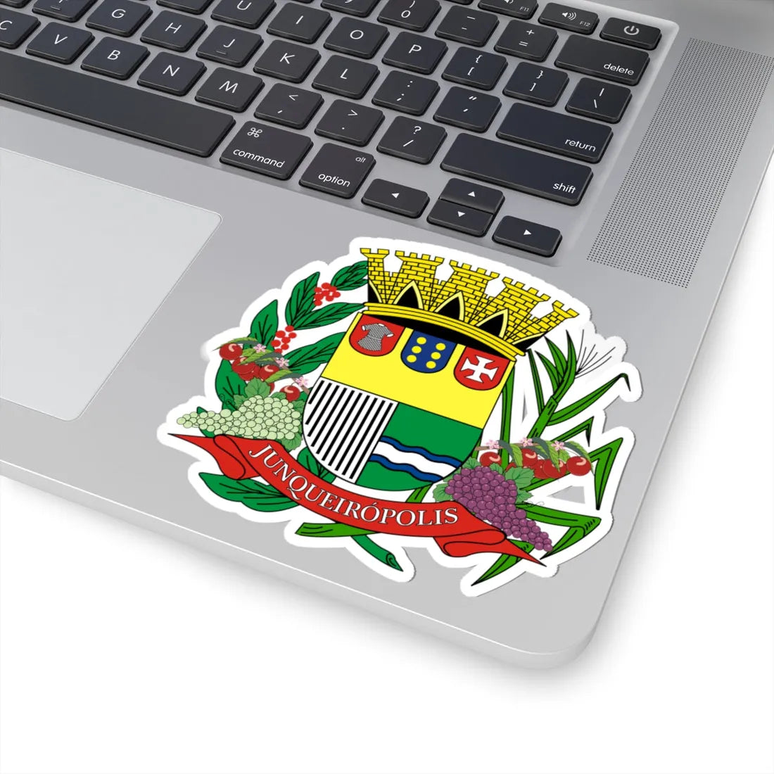 Brasao Junqueiropolis SaoPaulo Brasil (Brazil) (Coat of Arms) STICKER Vinyl Kiss-Cut Decal - The Sticker Space
