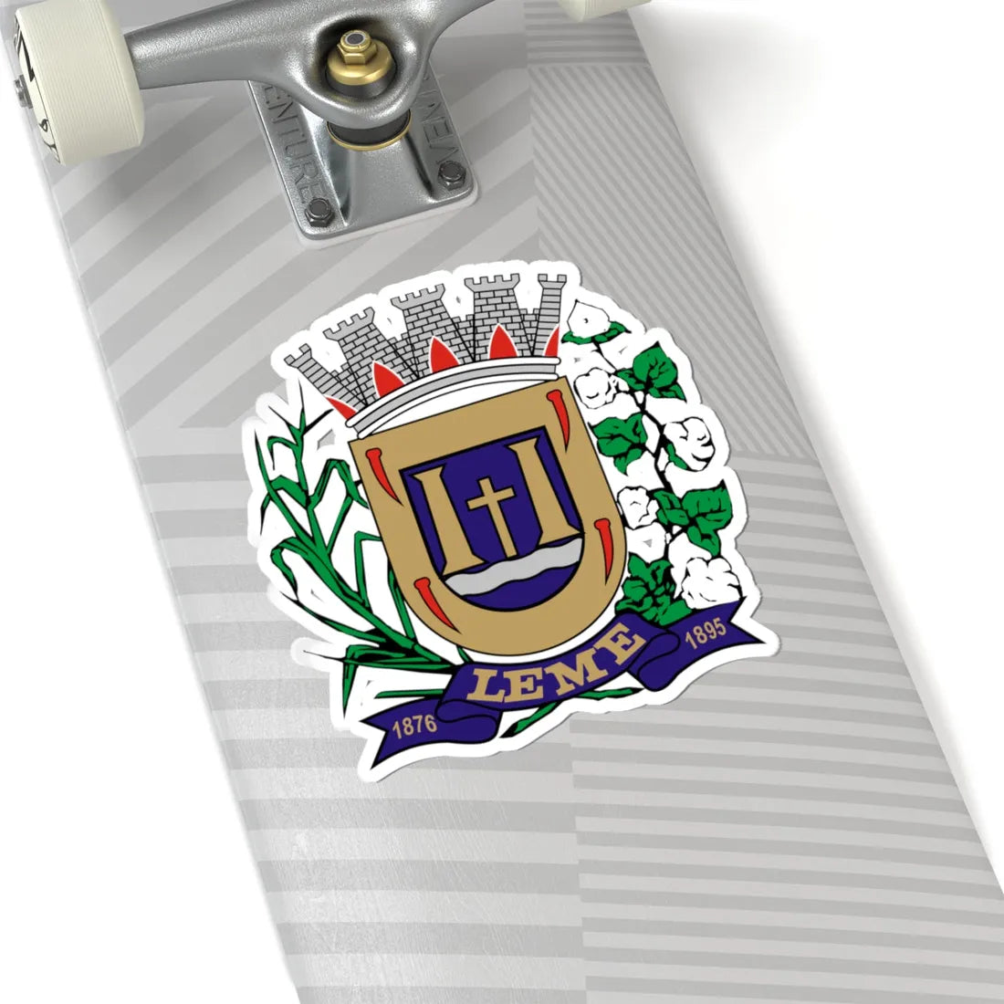 Brasao Leme SaoPaulo Brasil (Brazil) (Coat of Arms) STICKER Vinyl Kiss-Cut Decal - The Sticker Space