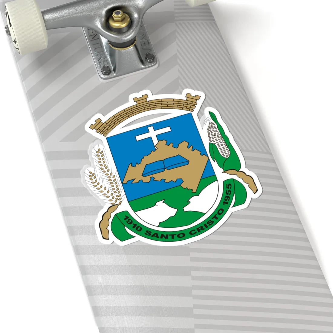 Brasao SantoCristo RioGrandedoSul Brasil (Brazil) (Coat of Arms) STICKER Vinyl Kiss-Cut Decal - The Sticker Space