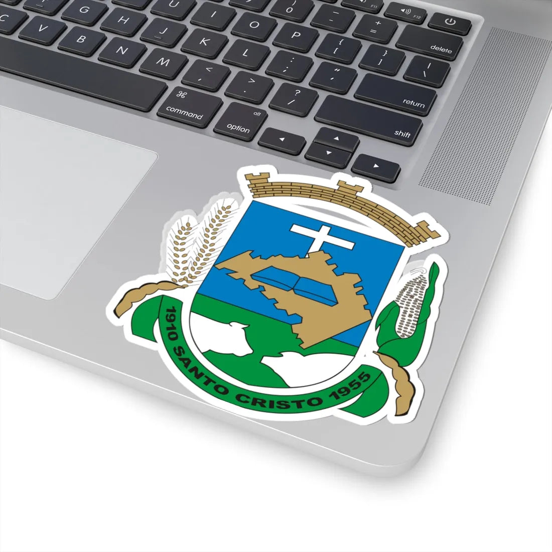 Brasao SantoCristo RioGrandedoSul Brasil (Brazil) (Coat of Arms) STICKER Vinyl Kiss-Cut Decal - The Sticker Space