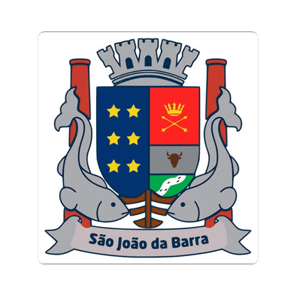 Brasao Sao Joao da Barra (Brazil) (Coat of Arms) STICKER Vinyl Kiss-Cut Decal 4 Inch White - The Sticker Space