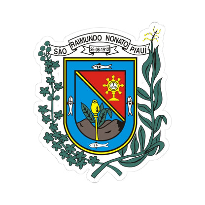 Brasao-sao-raimundo-nonato (Brazil) (Coat of Arms) STICKER Vinyl Kiss-Cut Decal 3 Inch White - The Sticker Space