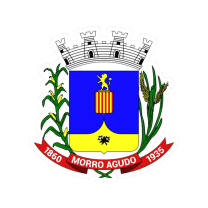 BrasaoMorroAgudo (Brazil) (Coat of Arms) STICKER Vinyl Kiss-Cut Decal 2 Inch White - The Sticker Space