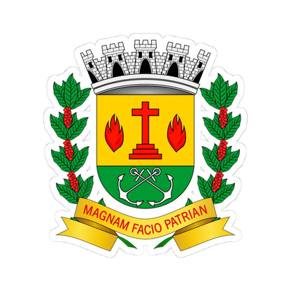 BrasaoNuporanga (Brazil) (Coat of Arms) STICKER Vinyl Kiss-Cut Decal 4 Inch White - The Sticker Space