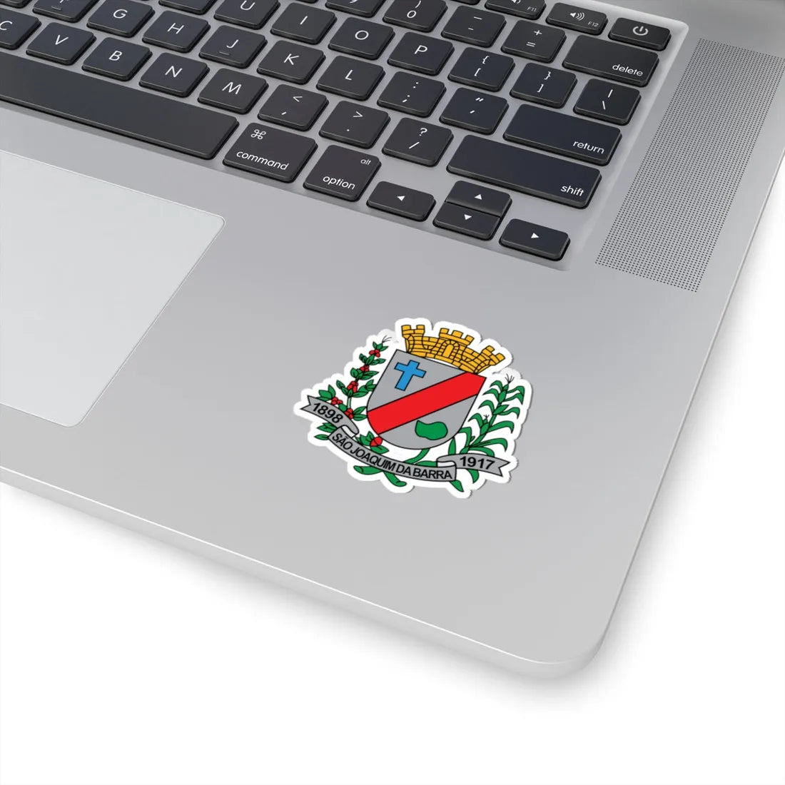 BrasaoSaoJoaquimDaBarra (Brazil) (Coat of Arms) STICKER Vinyl Kiss-Cut Decal - The Sticker Space