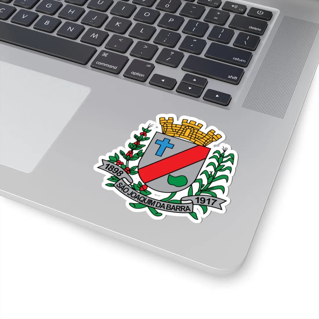 BrasaoSaoJoaquimDaBarra (Brazil) (Coat of Arms) STICKER Vinyl Kiss-Cut Decal - The Sticker Space