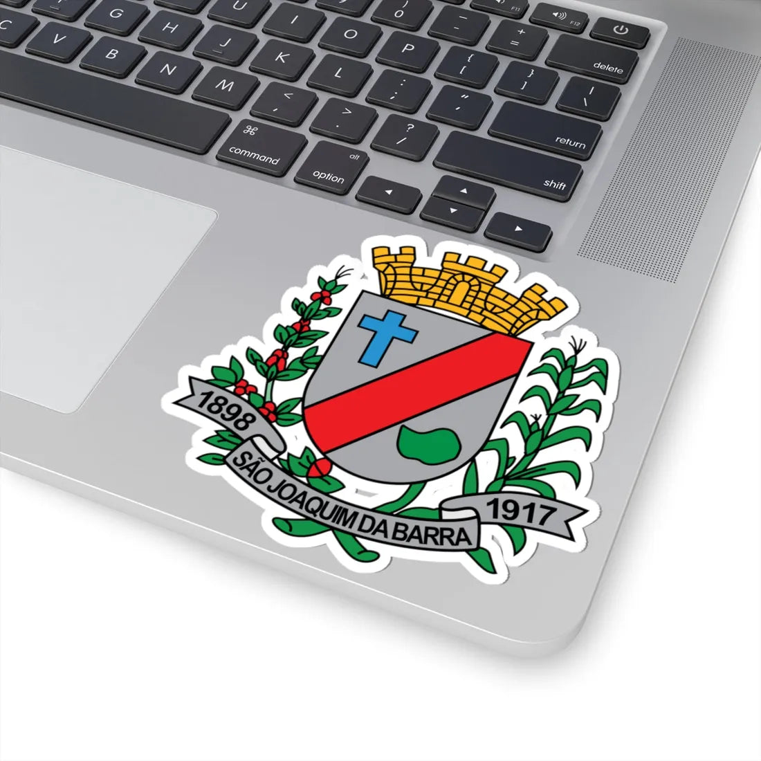 BrasaoSaoJoaquimDaBarra (Brazil) (Coat of Arms) STICKER Vinyl Kiss-Cut Decal - The Sticker Space